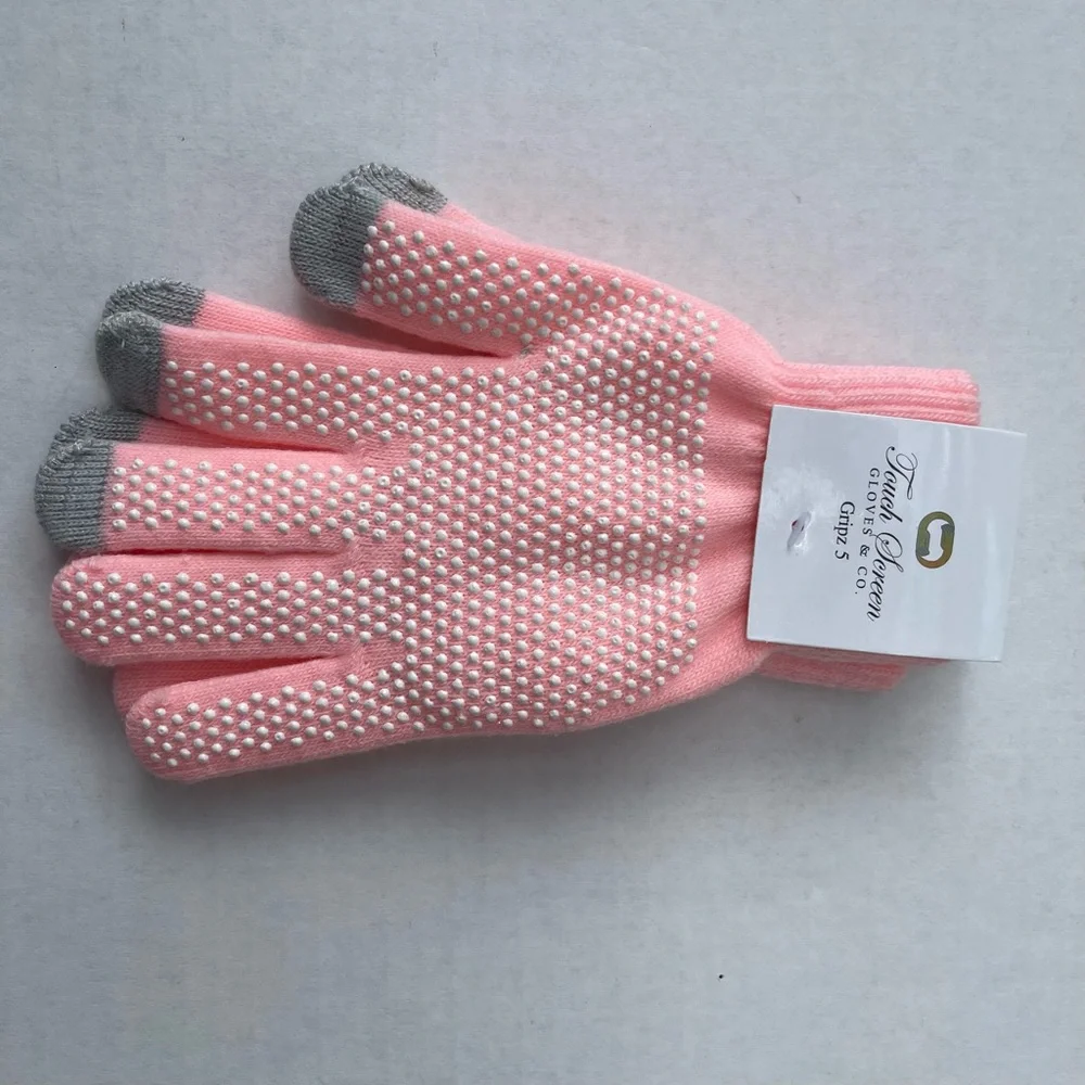 Touch Screen Gloves Pink Women’s One Size